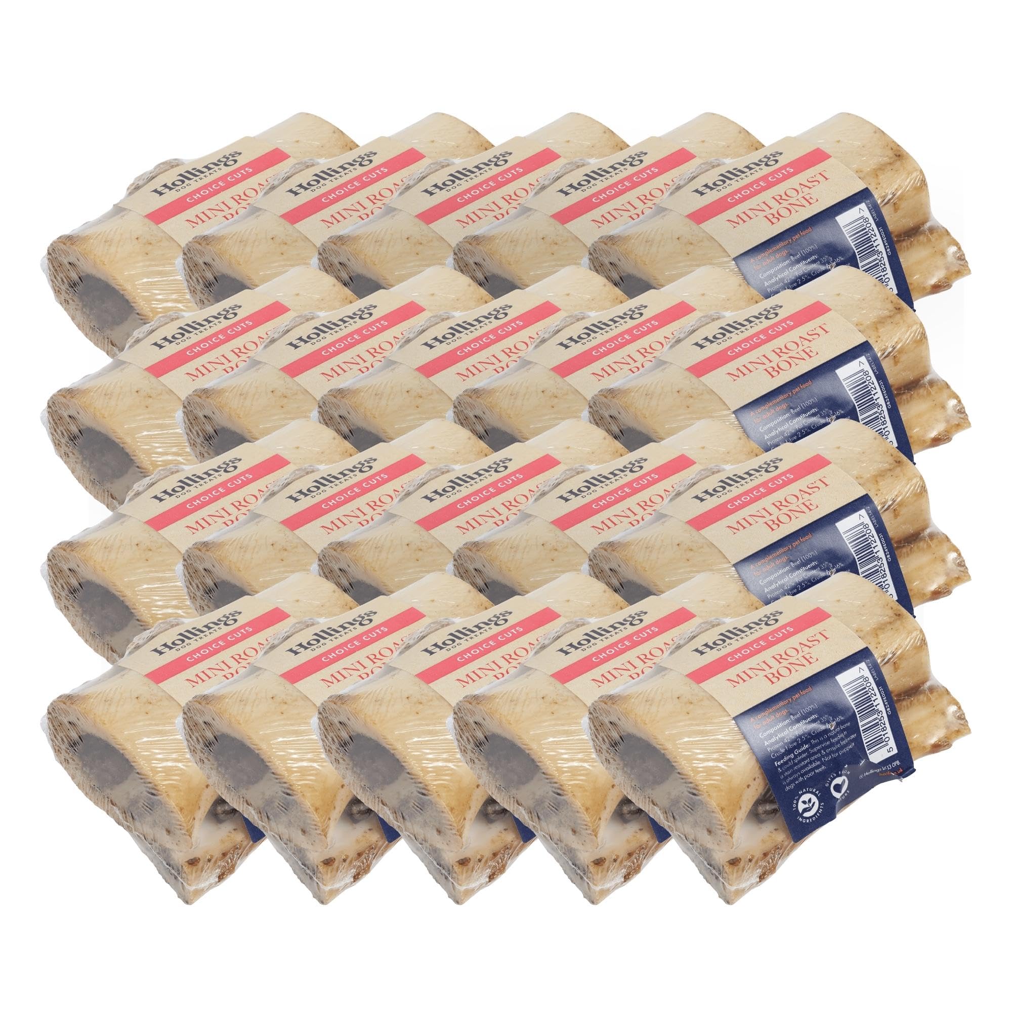 Hollings Mini Roast Bone For Adult Dogs, 100% Natural & Healthy Air Dried Long Lasting Dog Bone, Grain Free & No Rawhide (1 Bone)