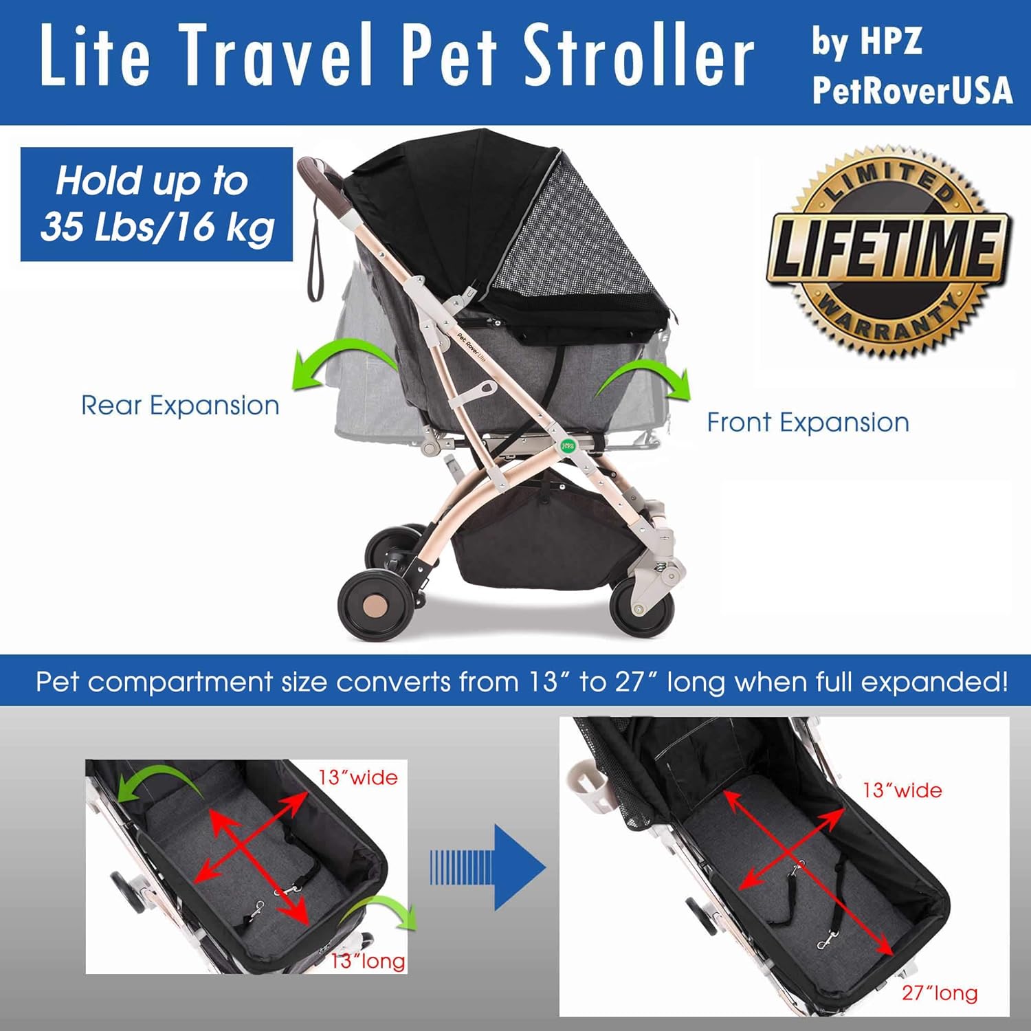 pet rover stroller