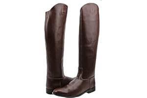 Hispar Mens Man Decent Dress Dressage Boots Pull On Riding English Equestrian Brown