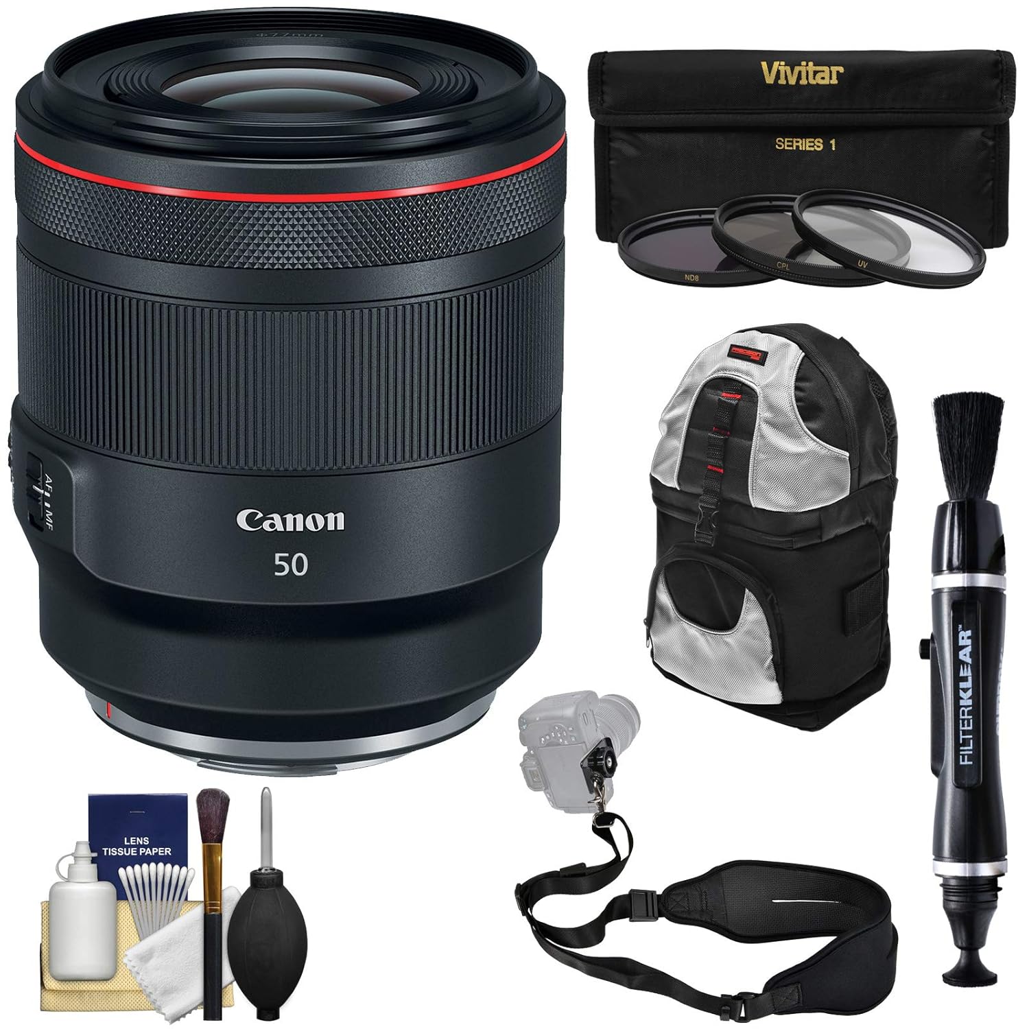 77mm Camera Lens Filter Kit Set UV CPL FLD 3 In 1 Bag for Canon for Other Digital 1 Tripod Mount