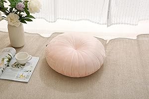 Floor Pillow Meditation Cushion Round Large Floor Pillows Seating for Adults, Velvet Thick Floor Cushions for Yoga Living Roo
