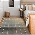 Mid Century Modern Rug for Bedroom 5x8 Neutral Black, Ombre Gray & Beige Retro Eclectic Minimalist Midcentury, Textured Washable Area Rugs Non Slip Low Pile for Living Room Boys Playroom Dining