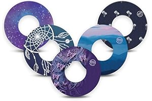 ExpressionMed - Adhesive Patches for Libre 3 (Pack of 5) - Made in The USA, Waterproof, Non-Fraying, Pre-Cut CGM Sensor Tapes (Dreamy Escapes Variety Pack)