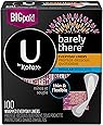 U by Kotex Barely There Liners, Light Absorbency, Unscented, 100 Count