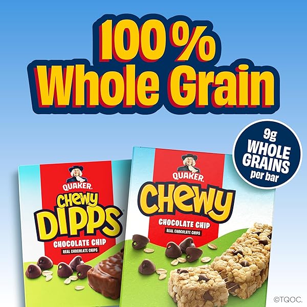 QUAKER CHEWY GRANOLA BARS, PEANUT BUTTER CHOCOLATE CHIP, 58 COUNT