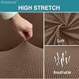 Granbest High Stretch Dining Chair Slipcovers Set of 4 Brown view 3