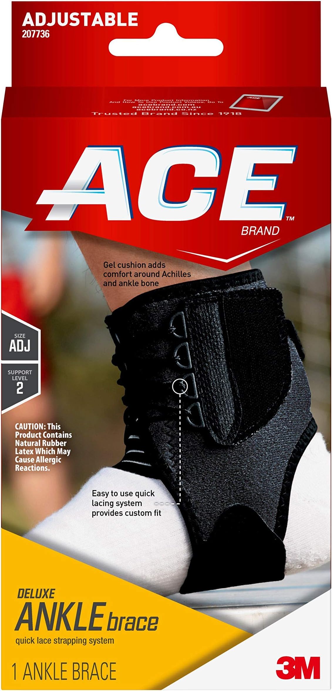 ACE Deluxe Ankle Brace, Doctor Developed, Moderate Support, 1 Count