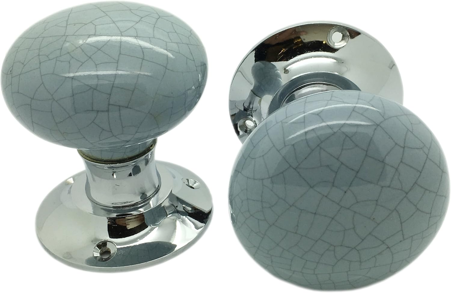 Grey Crackle Ceramic Mortice Door Knobs Set Porcelain Door Furniture