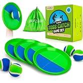 PlayZap Toss and Catch Ball Set, Pool Beach Toys Baseball Games for Family | Outdoor Toys Outside Yard Beach Camping Games for 3 4 5 6 7 8-12+ Years Old Boys Girls, Classic Birthday Gift for Kids Adults
