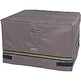 DUCKCOVERS Soteria Water-Resistant 32 Inch Square Fire Pit Cover, Outdoor Firepit Cover
