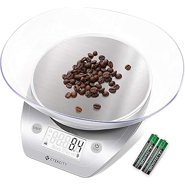 Báscula Digital De Cocina Redonda Con Bandeja - Precisión Hasta 5 Kg, Ideal Para Hornear Y Pesar Alimentos