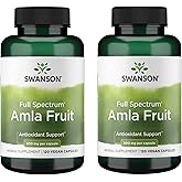 Swanson Full Spectrum Amla Fruit (Indian Gooseberry)-Ayurvedic Herbal Supplement Promoting Vitality & Energy Support-Packed with Phytonutrients to Support Wellness-(120 Capsules, 500mg Each) (2 Pack)
