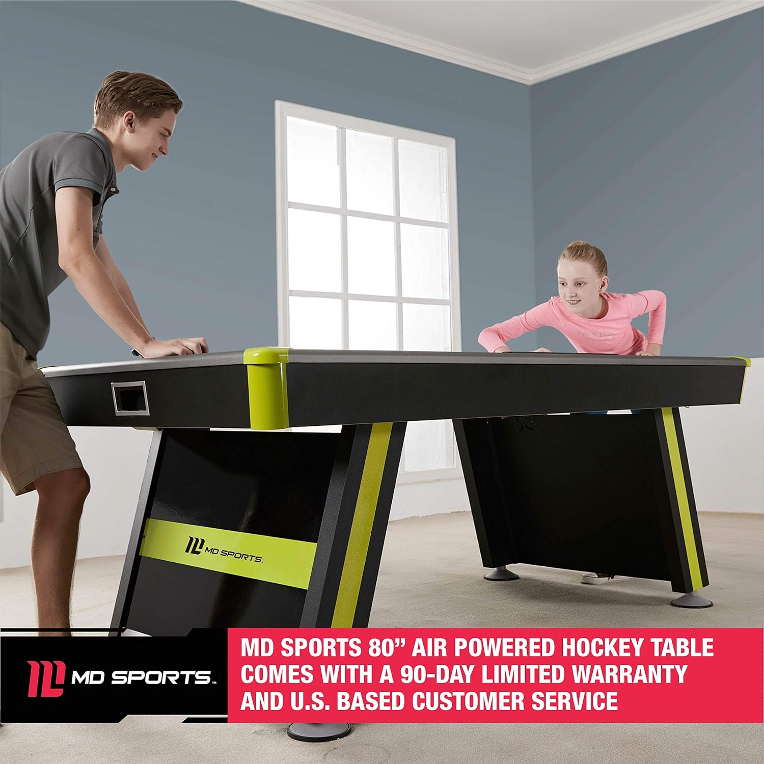 Amazon Com Md Sports Awh080 037m 80 Inch Air Powered Hockey