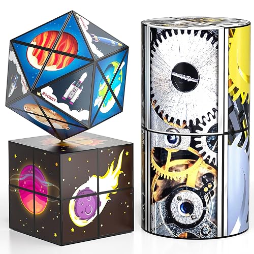 SNAEN Magnetic Magic Cube Set, Infinity Cube 3D Puzzle Magic Cube ...