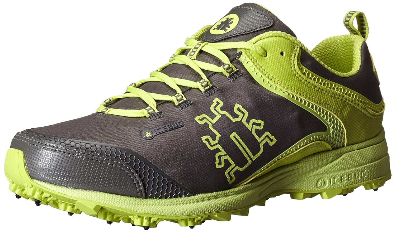 Icebug Men s Aurora Bugrip Studded Traction Running Shoe Grey Poison 8
