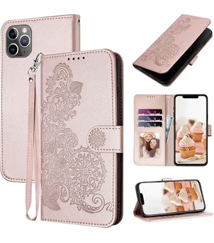 Asuwish Compatible With IPhone 11 Pro Max 6.5 Wallet Phone Case With Tempered Glass Screen Protector Slim Credit Card Holder Slot Stand Cell Cover For