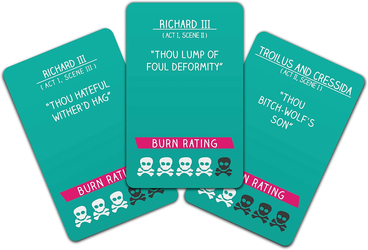 Gift Republic 100 Shakespearian Profanities Old English Insults Rude Shakespeare Quotes Trivia Cards Funny Adult Gift English Literature Novelty Fun - Image 3