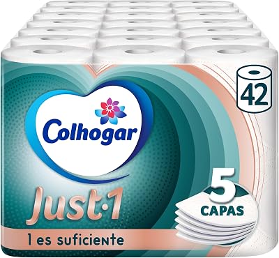 Colhogar just 1 7x6 - papel higiênico ultra absorvente e ultra suave - 5 camadas - branco