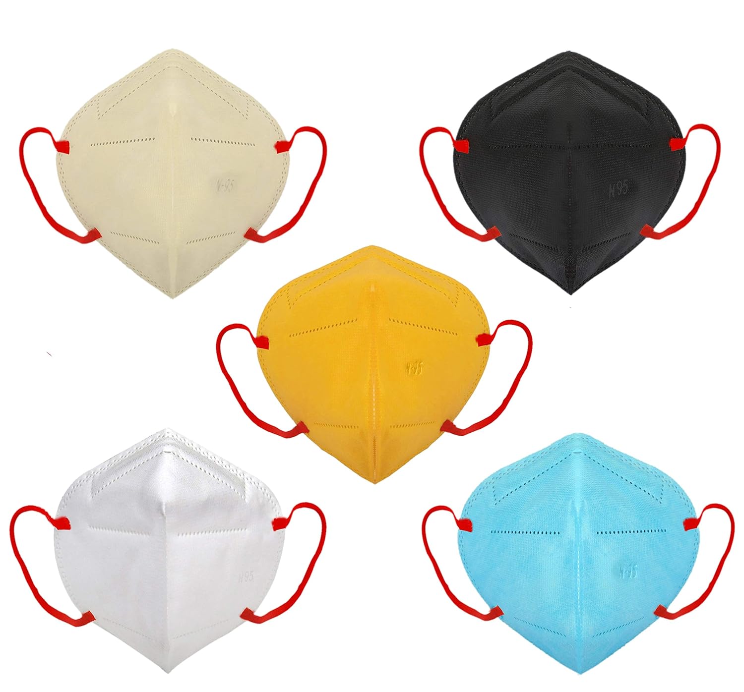 Bildos CE certified N95 Filter Face Mask Advanced Inbuilt 5 layer with Double Melt blown Layer