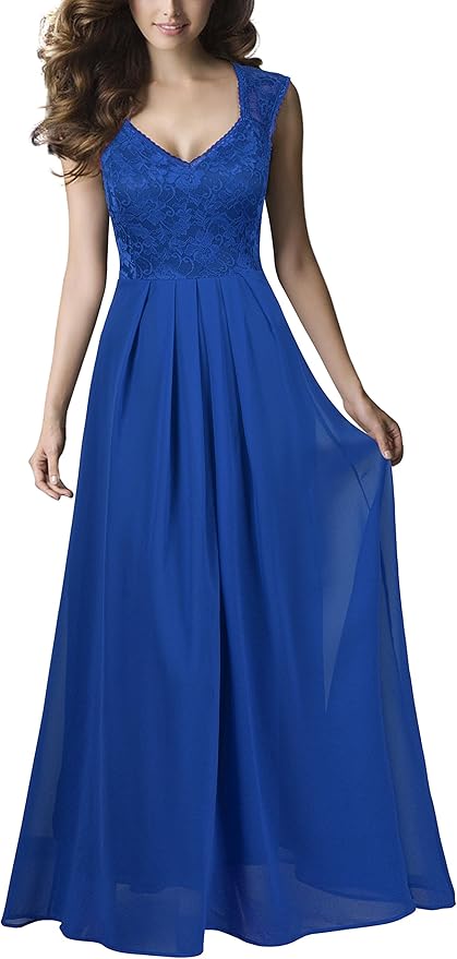 rephyllis women's retro floral lace vintage bridesmaid wedding long dress