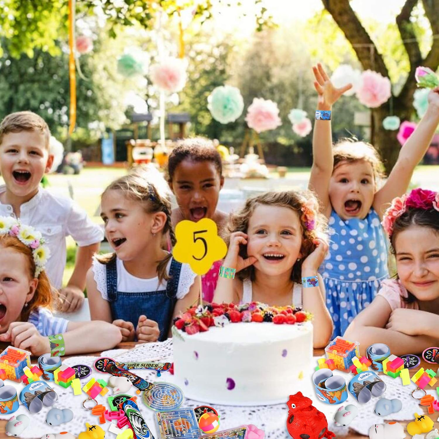 MGparty 48Pcs Party Favors Toys Assortment Fidget Toys Set Sensory Toys Relieves Stress Squeeze Dinosaur for Kids Birthday Party Favors Carnival Prizes Box Goodie Bag Fillers Classroom Rewards Pinata Filler Toys Treasure Box: Toys & Games