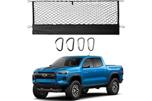 JJMY Envelope Style Truck Cargo Net Compatible with Chevy Colorado & GMC Canyon 2023 2024 2025 Accessories, Heavy Duty Carabiners Highly Elastic Truck Bed Mesh Cargo Net