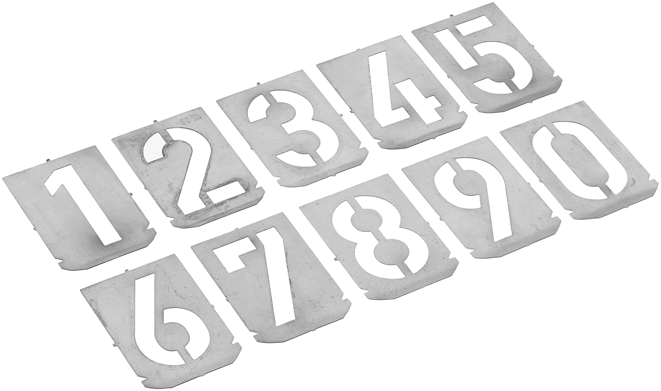 GRAVUREM Signing Stencils 0-9 Number Set/Font Height 60 mm