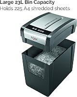 Rexel Momentum X410-SL Slimline Cross Cut Shredder 10-11 Sheets 23L Black view 4