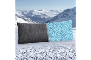 DWCN Cooling Body Pillow for Adults, 20x54 Inch Grey - Shredded Memory Foam Body Pillow with Removable & Adjustable Filling, Full Body Support for Side Sleepers, Pregnancy & Pain Relief