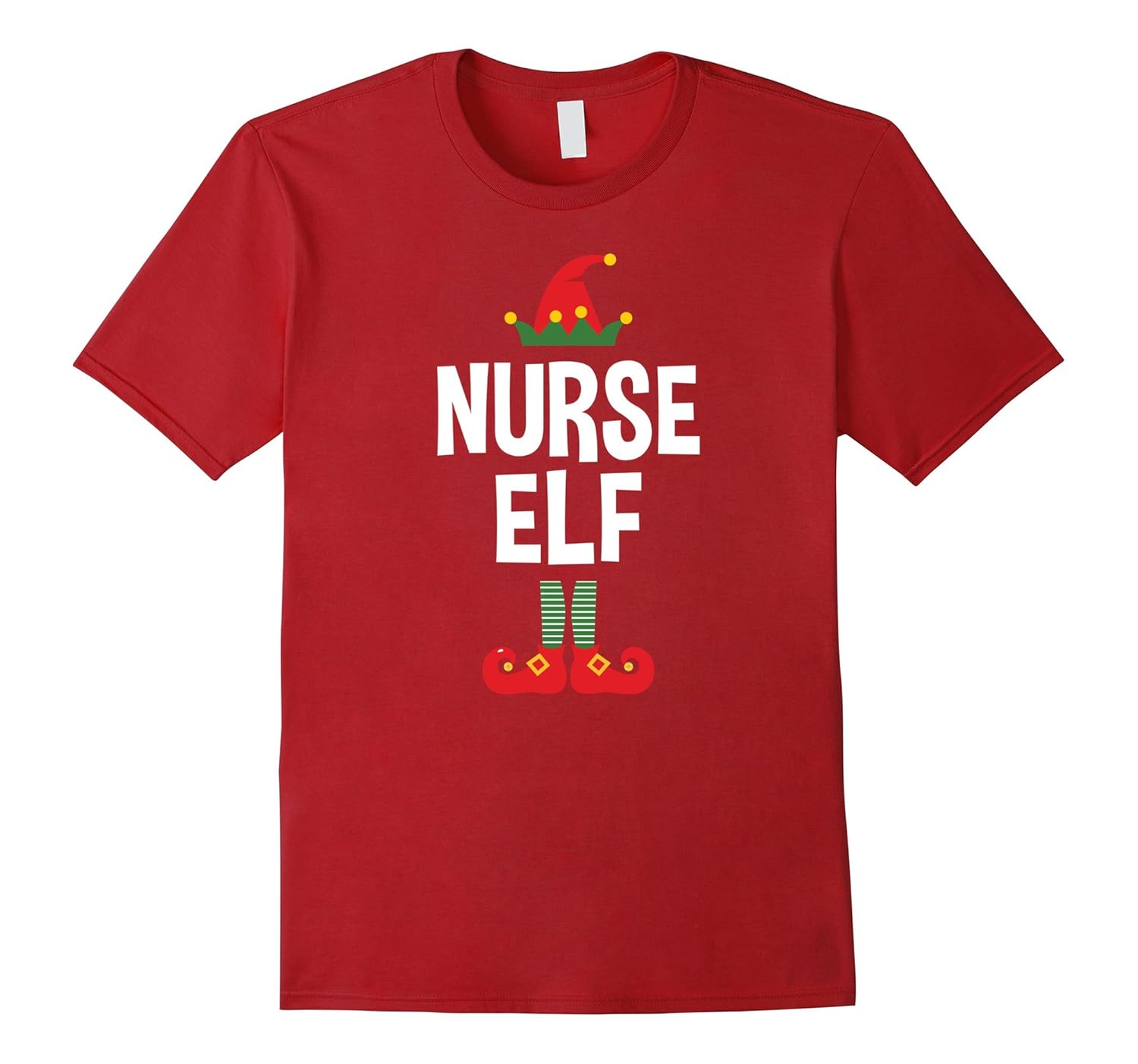 Nurse Elf T-Shirt - Funny Christmas Nurse Shirt-Rose