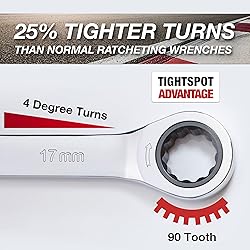 Jaeger 17 mm TIGHTSPOT Ratchet Wrench with