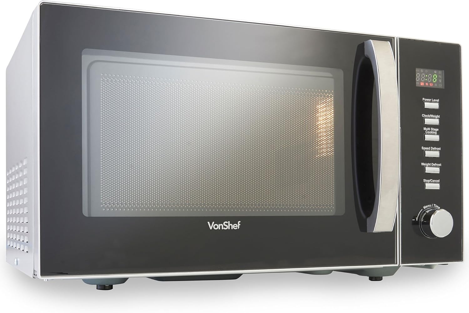 VonShef Large 23L Digital Microwave Oven Easy to Operate Family Sized