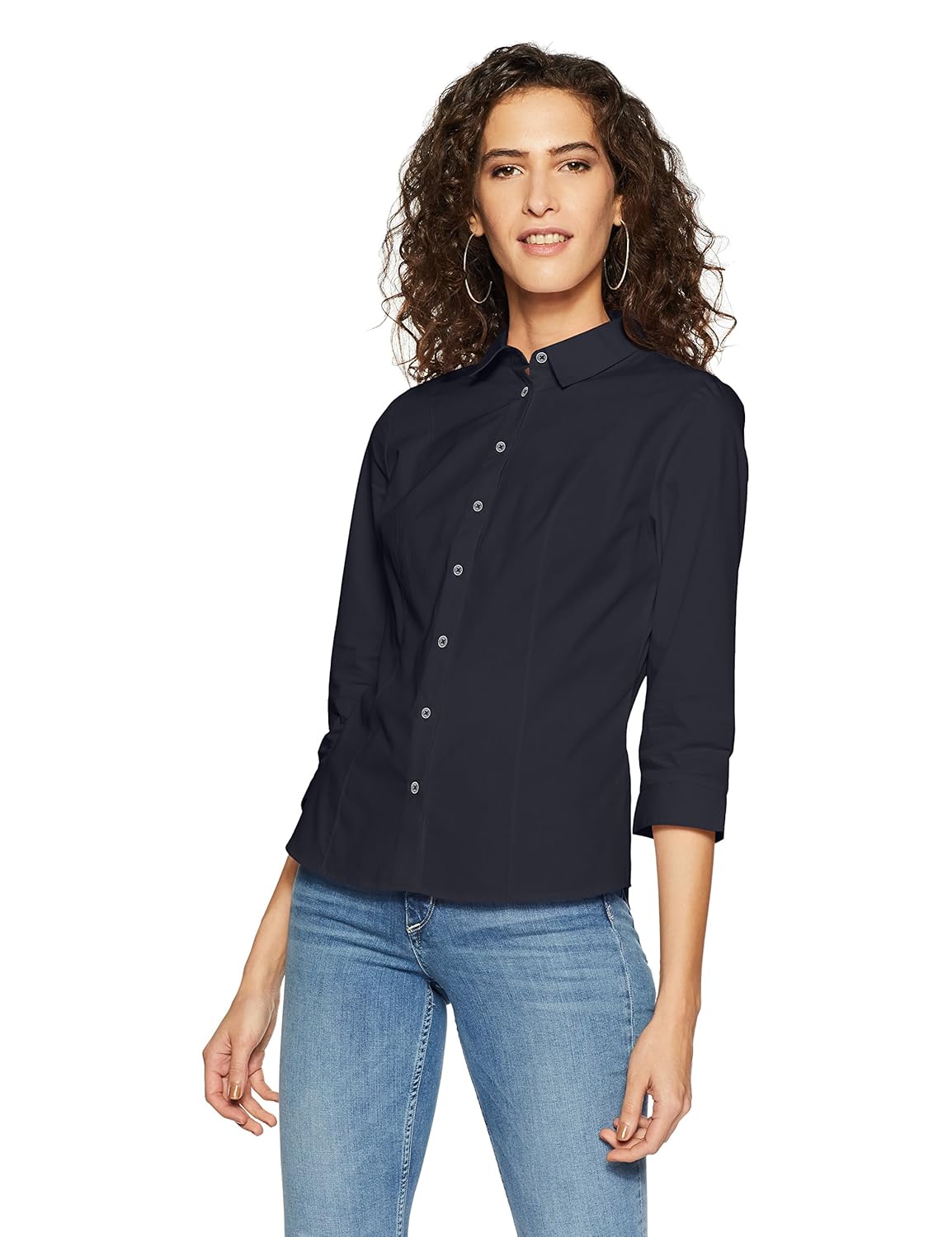 marks & spencer women's plain regular fit shirt