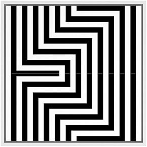 SIGNWIN Framed Canvas Wall Art Optical Illusion Line...