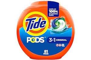 Tide PODS Laundry Detergent Soap PODS, High Efficiency (HE), Original Scent, 81 Count