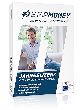 Starfinanz Starmoney 11 Online Banking Jahreslizenz Deutsch Inkl Premiumsupport Dvd Box - 
