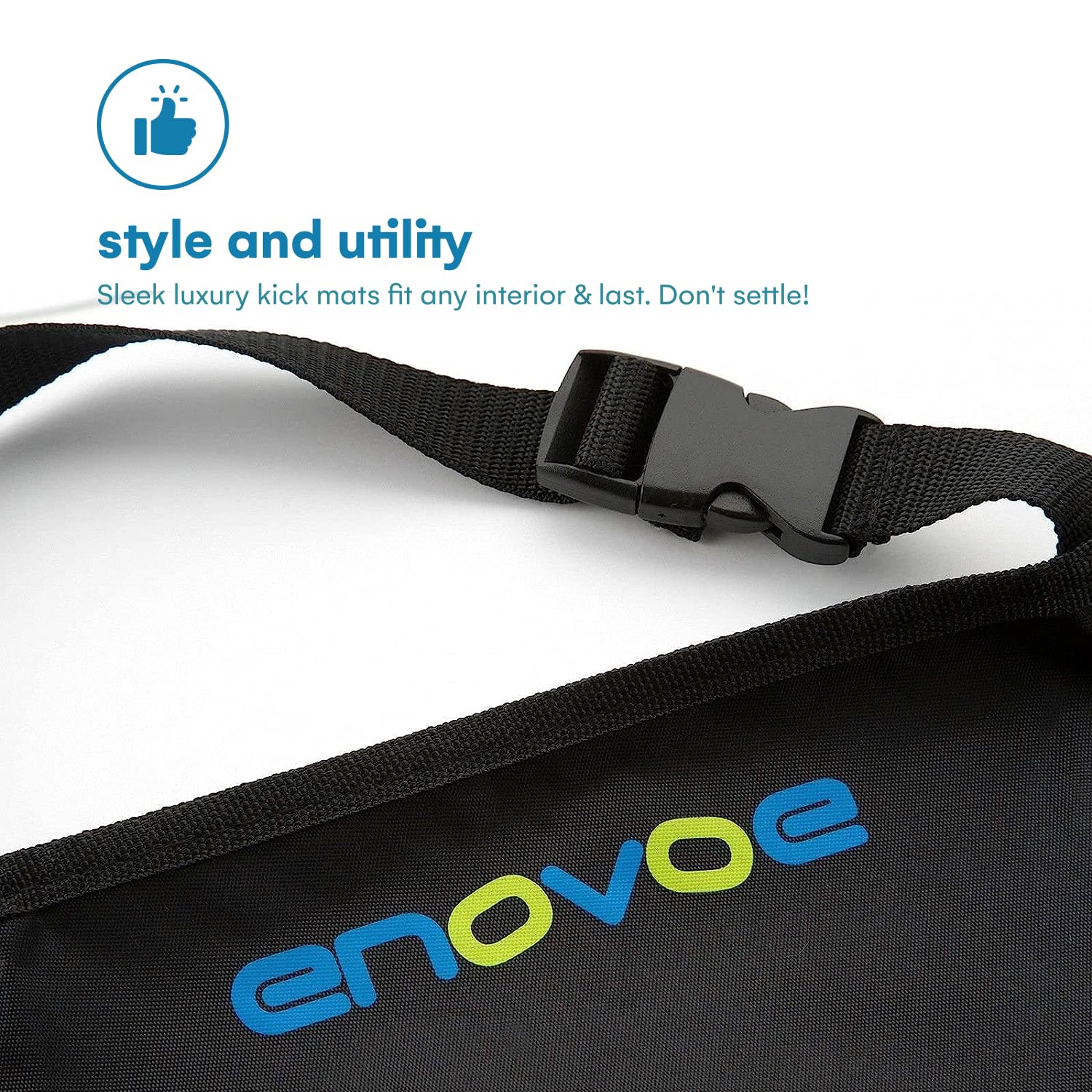 Enovoe Kick Mats Protector for Child - 2 Pack - Premium Quality Car Seat Back Cover Offers Waterproof Protection of Your Upholstery from Mud and Scratches - Seat Back Kick Protector for Kids