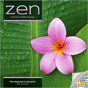 Zen Calendar 2021 Bundle - Deluxe 2021 Zen Meditation Wall Calendar with Over 100 Calendar Stickers (Mindfulness Gifts, Office Supplies)