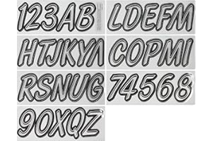 Hardline Products Series 400 Factory Matched 3-Inch Boat & PWC Registration Number Kit, Silver/Black,SIBKG400
