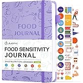 JUBTIC Food Sensitivity Journal, Food Journal for Women Weight Loss, Food Diary and Symptom Log for Ibs, Allergies, Intolerance, Low Fodmap, Health Habit Tracker-(5.6 X 8.5”) Purple