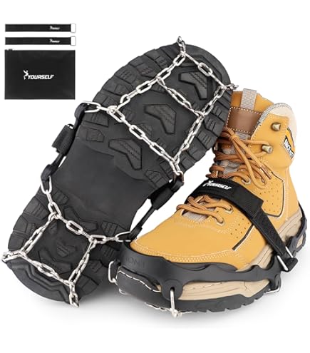Yaktrax Chains Ice Trekkers, Black, Medium