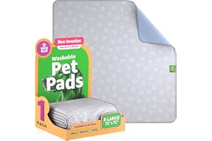 IMPROVIA® Reusable Puppy Pad – Waterproof, Extra-Absorbent, Washable Pee Pad for Dog Training, Whelping, & More – Protect Your Floors & Pet with Quick-Drying Potty Pad. (Extra Large - 72" x 72")