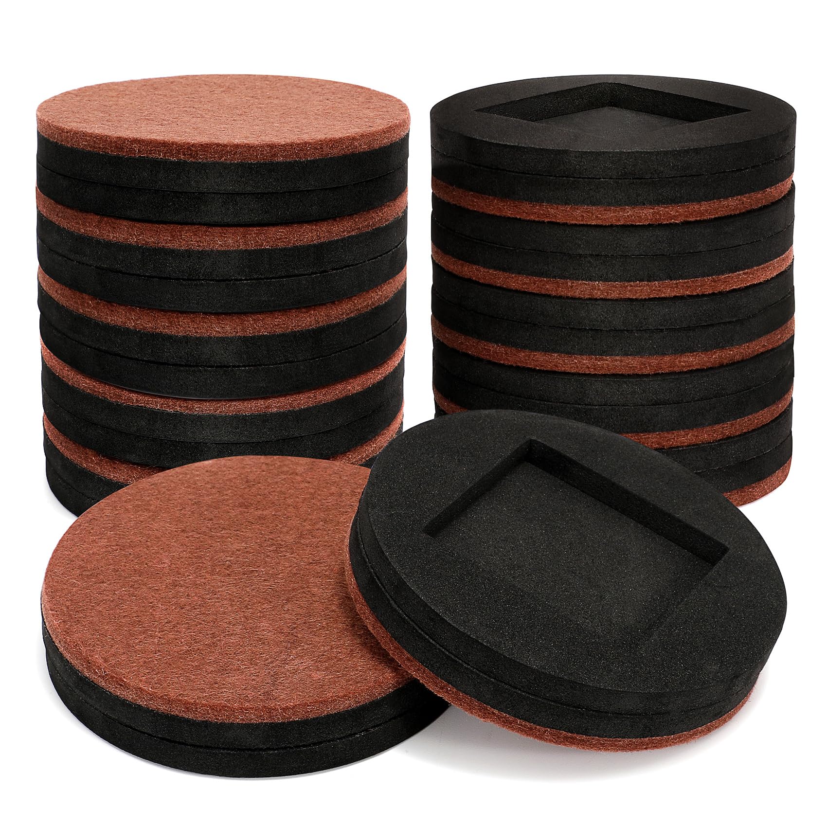 Photo 1 of [Upgrade] Furniture Sliders 12 PCS 3.5'' with 2Inch Square Groove, Felt Furniture Sliders for Hardwood Floor, Furniture Mover Slider Move Heavy Duty Furniture While Prevent Sliding Out
