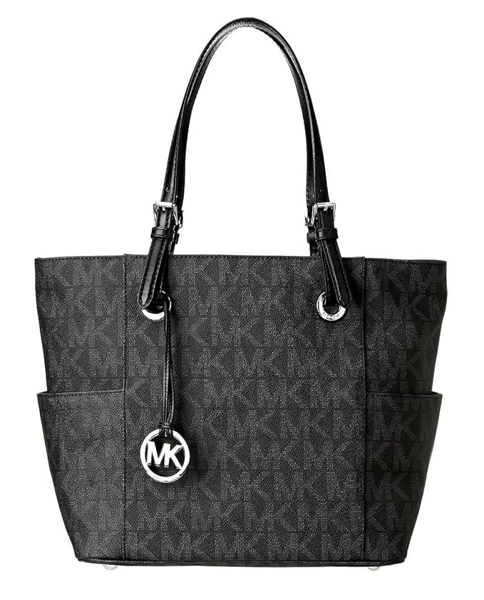 Michael Kors Signature Logo Tote in Black Handbags