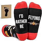 Pilot Gifts - Fun Socks for Men, Perfect Aviation and Airplane Gift, Unique Birthday and Christmas Gifts for Men, Novelty Dress Socks, Ideal Stocking Stuffers for Aviation Enthusiasts