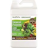 AgroThrive All Purpose Organic Liquid Fertilizer - 3-3-2 NPK (ATGP1128) (1 Gal) for Lawns, Vegetables, Greenhouses, Herbs and