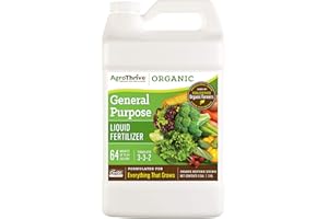 AgroThrive Organic Liquid Fertilizer, Organic Fertilizer For Vegetables Concentrated Organic Mix With Fast And Slow Nutrient 