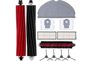 CHAIN PEAK (13 Pack) S8 Pro Ultra Replacement Parts Compatible with Roborock S8 Pro Ultra Robot Vacuum Accessories, 2 Roller Brushes, 1 Self Cleaning Brush, 2 Mop Pads. 2 Dust Bags 2 HEPA Filters, 4 Side Brushes