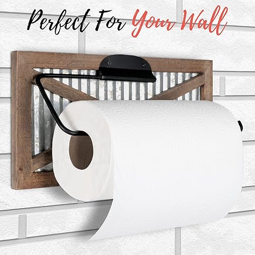Autumn Alley Rustic Farmhouse Paper Towel Holder Wall Mount