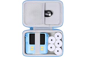 Aenllosi Kids Camera Case for Anchioo/for ESOXOFFORE Instant Print Camera Toys,Kids Selfie Digital Camera Photo Paper & Color Pen Holder (Blue,Case Only)